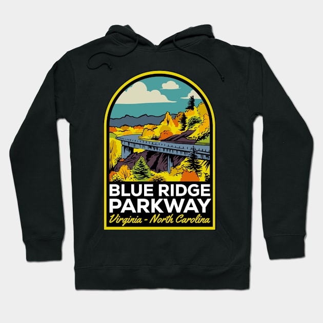 Blue Ridge Parkway Fall North Carolina Virginia Hoodie by HalpinDesign